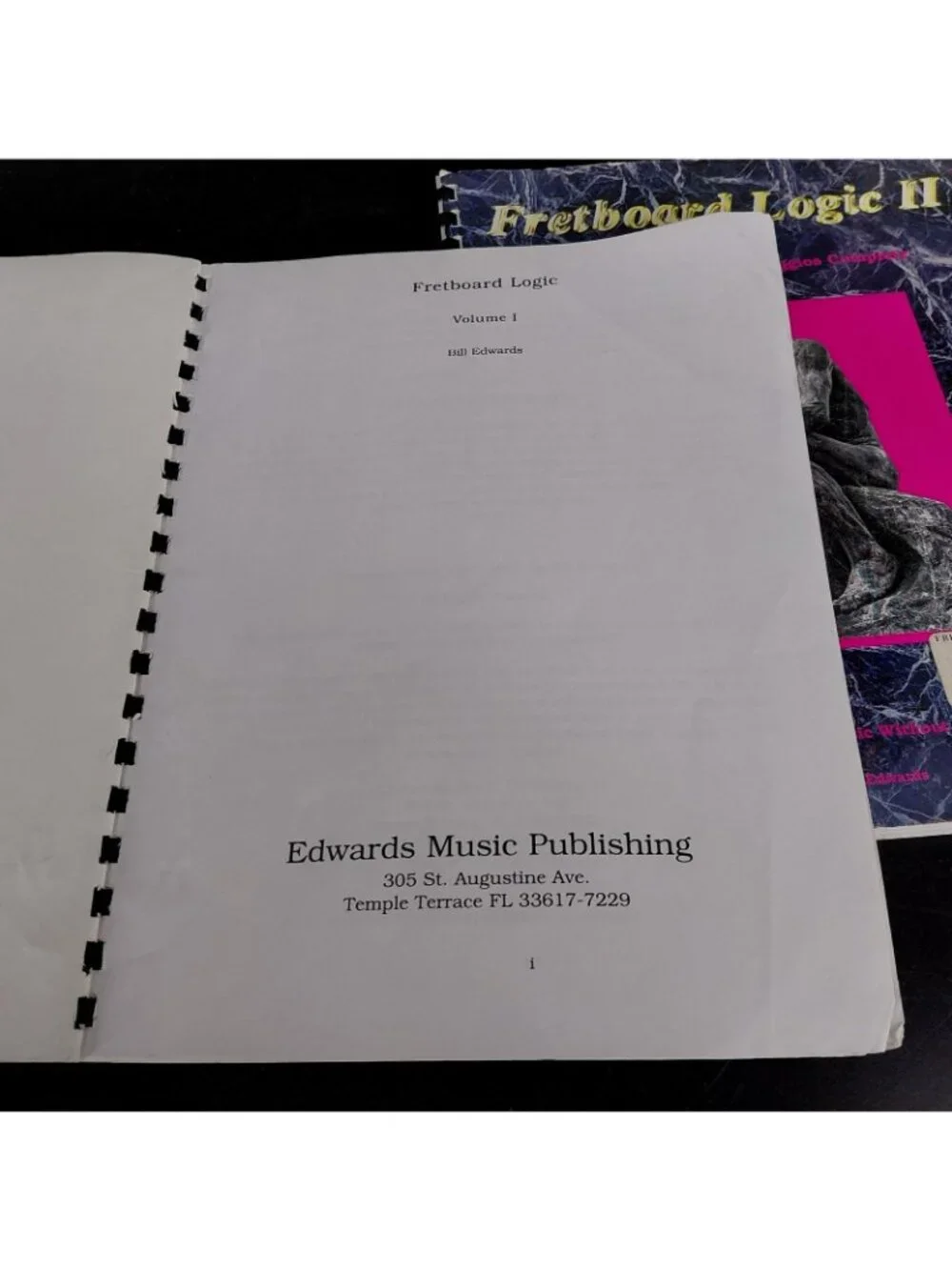 Vintage Fretboard Logic Vol 1 & 2 Guitar Theory Workbooks Bill Edwards Spiral